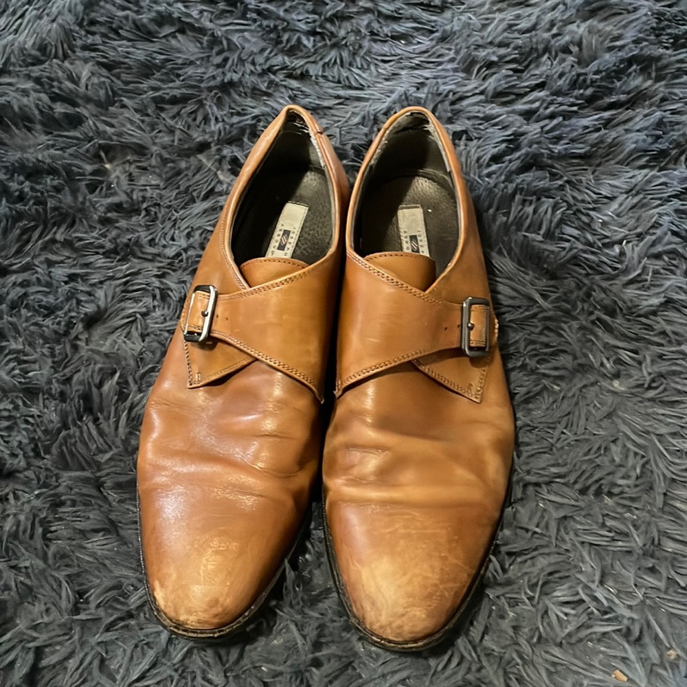 Joseph Abboud Double Monk genuine leather Men's dress shoes, 10D